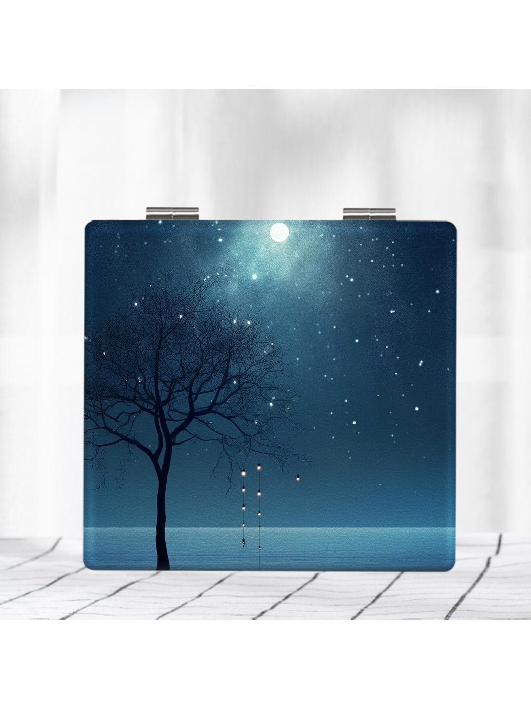 Mirroray - Cartoon Night Sky Portable Vanity Mirror