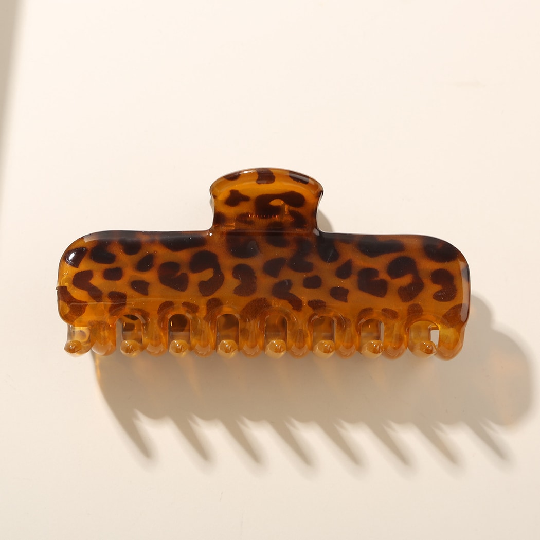 Beau - Retro Gloss Finish Rectangular Claw Hair Clip