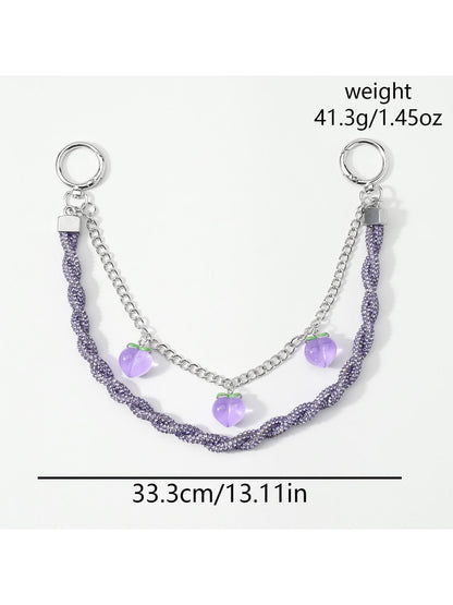Keypus - Y2K Heart Chain Decorative Bag Charm Keychain