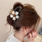 Beau - Glossy PVC Flower Detail Hair Claw Clip