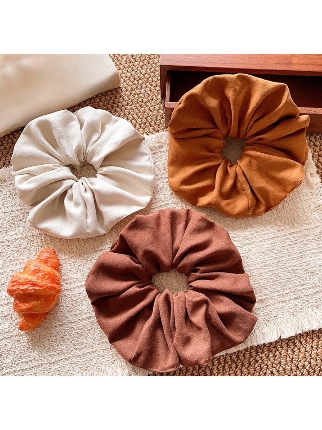 Gifty - Solid Color Large Intestine Hair Ties