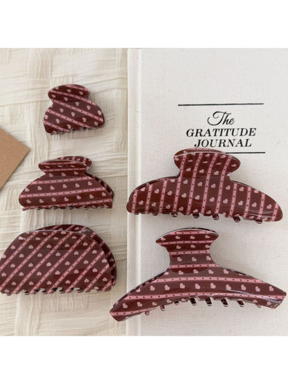 Beau - Polka-Dot Heart-Shaped Hair Clip