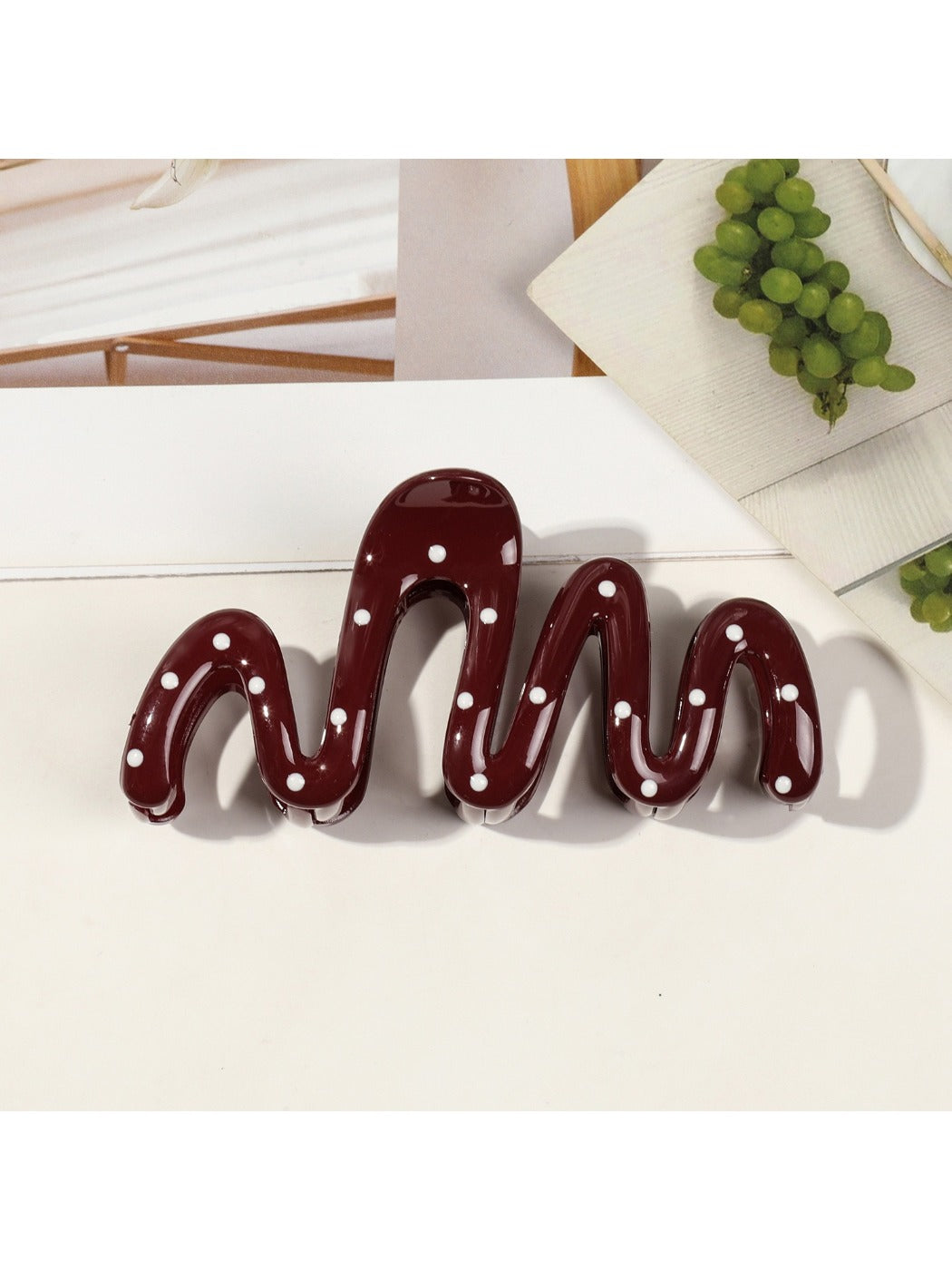 Beau - Stylish Wine Red Hair Claw Clips