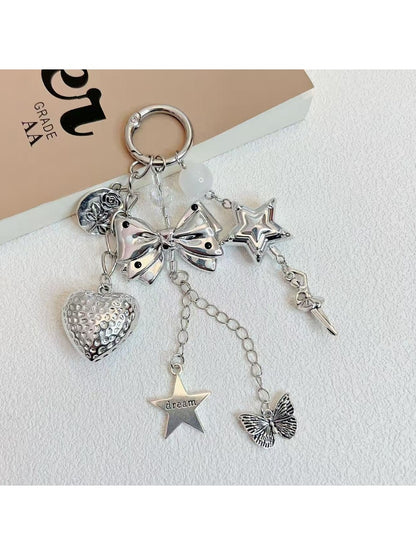 Keypus - Heart Shaped Bow Charm Keychain