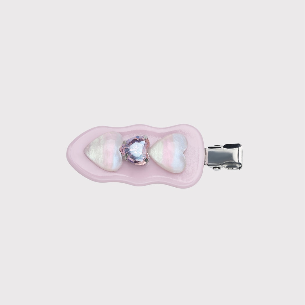 Beau - Pastel Sweet Heart Detail Hair Clip