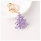 Purple Christmas tree keychain