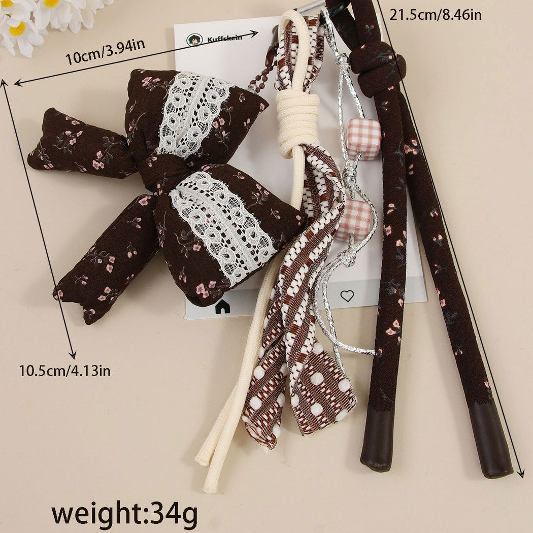 Keypus - Decorative Bow Purse Charm Alloy Keychain