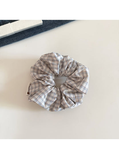 Gifty - Plaid Polyester Fabric Scrunchie