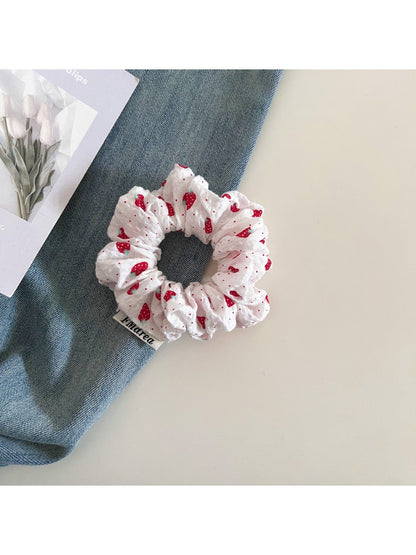Gifty - Strawberry Polka-Dotted Spiral-Shaped Hair Tie
