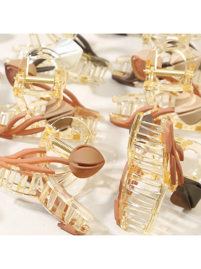 Beau - Crisscross Tulip Shaped Hair Claw Clip