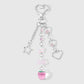 Keypus - Pink Bow Accent Beaded Keychain