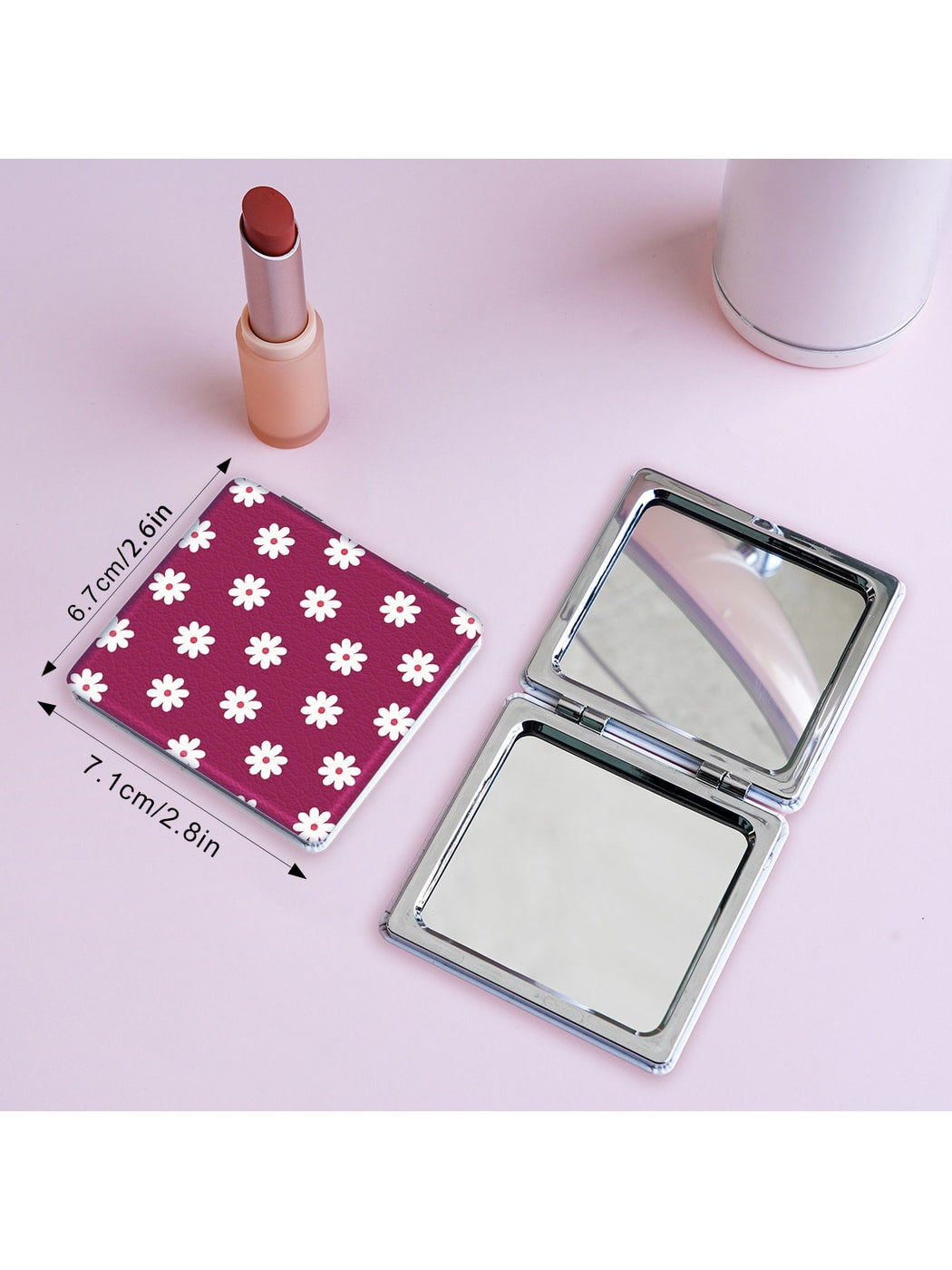 Mirroray - Floral Pattern Foldable Makeup Mirror