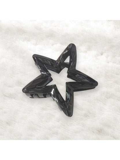 Beau - Minimalist Glossy Hollow Star Hair Claw Clip