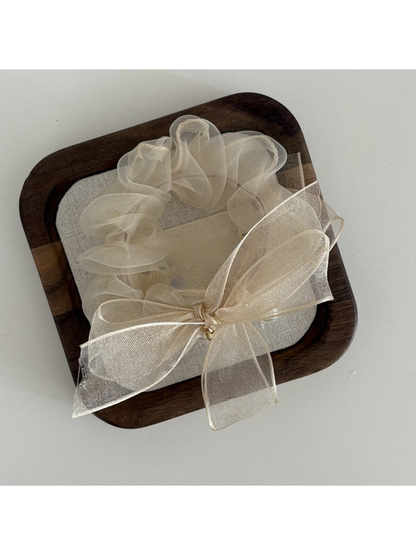 Gifty - Polyester Bow Detail Simple Hair Tie