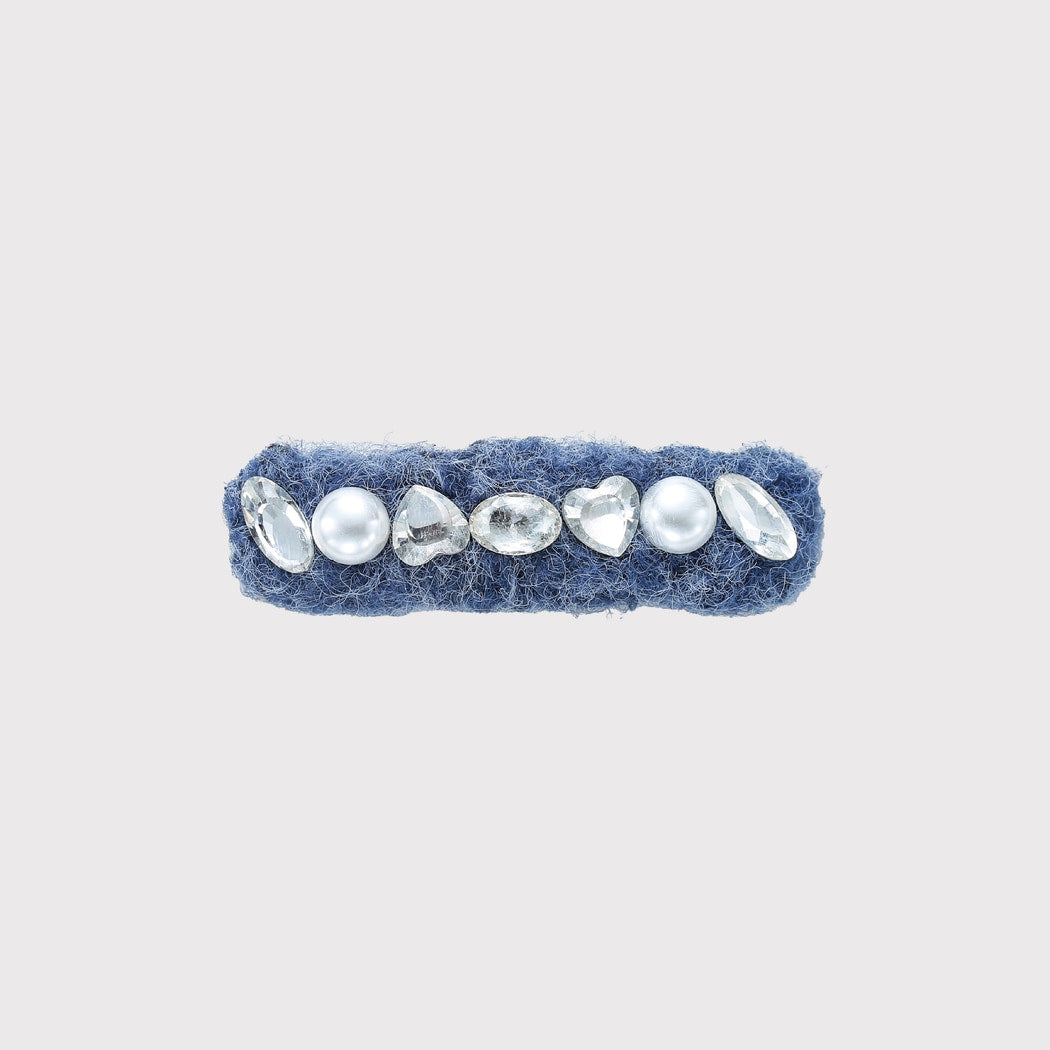 Beau - Sky Blue Cute Plush Side Barrette