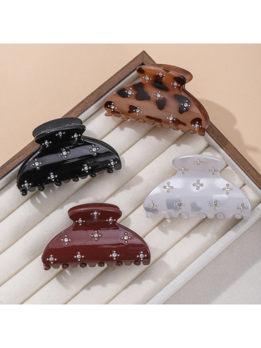 Beau - Rhinestone Hair Claw Clip for Half