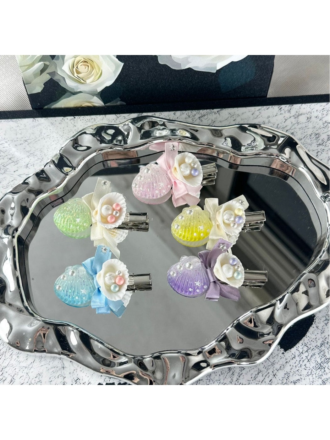 Beau - Ocean Style Bow Sea Motif Hair Clip