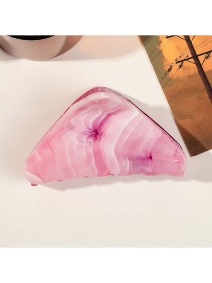 Beau - Marble Pattern Triangular Hair Claw
