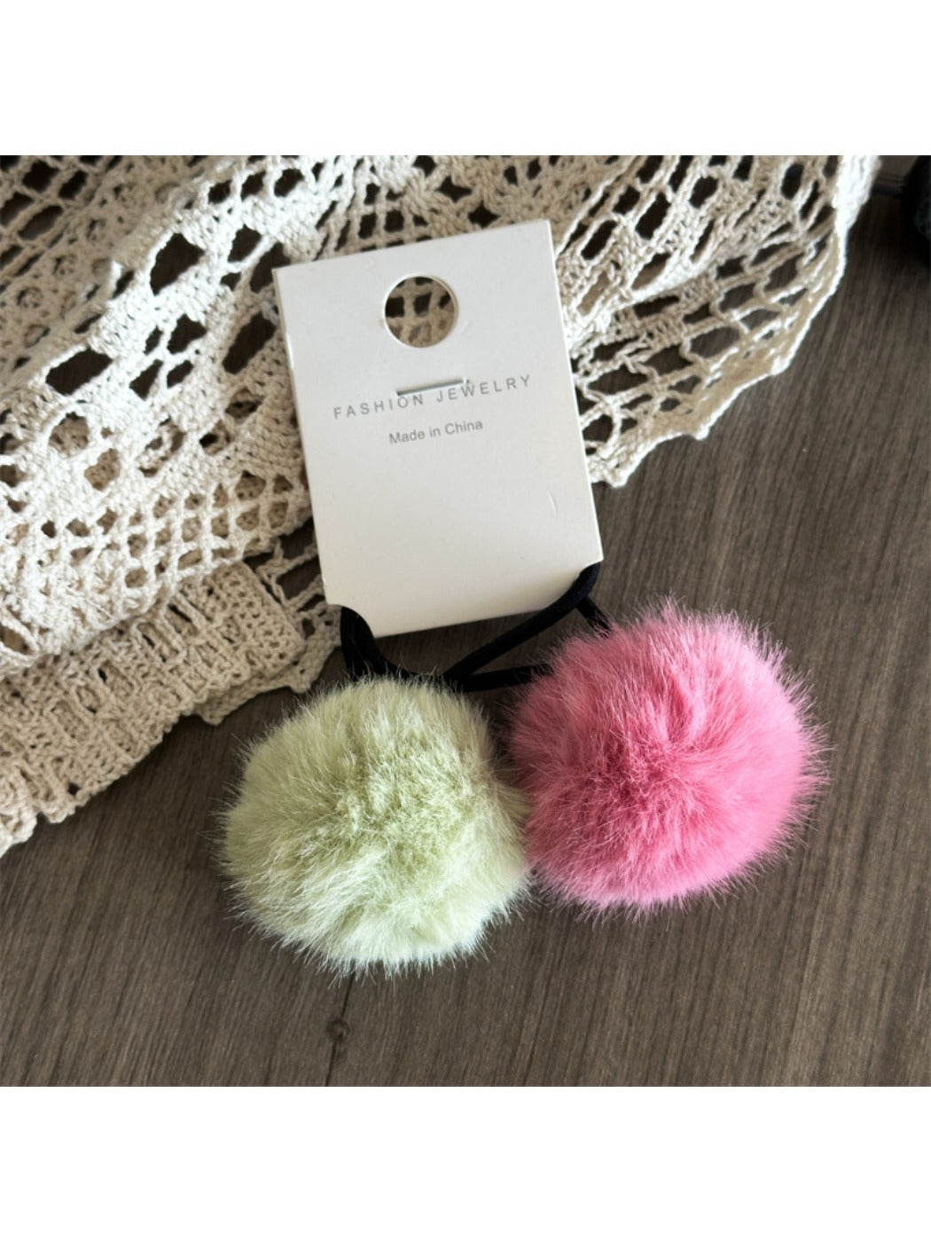 Gifty - Candy Colored Pom-pom Hair Ties