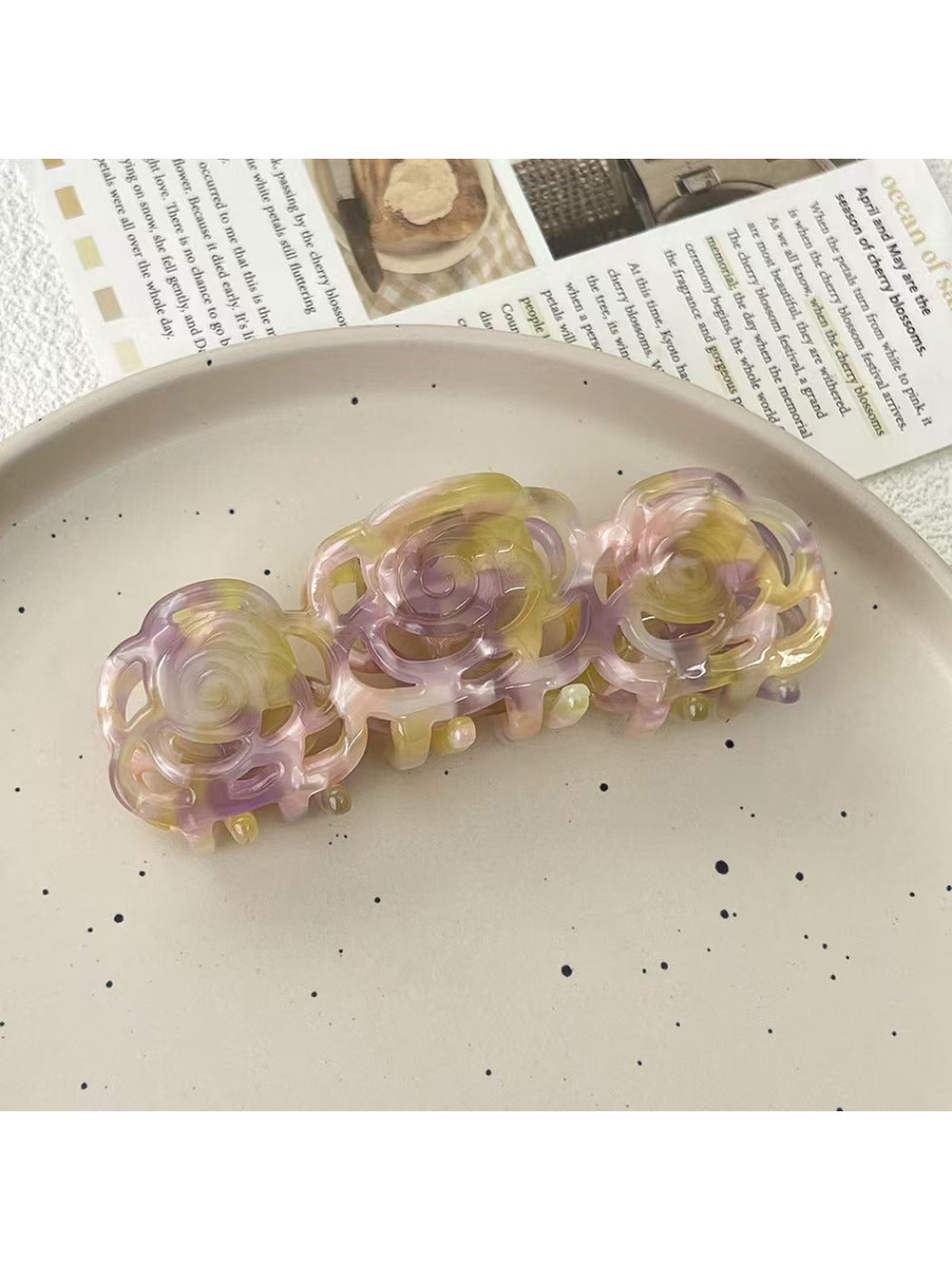 Beau - Elegant Camellia Shaped Hair Claw Clip