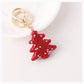 Red Christmas tree keychain