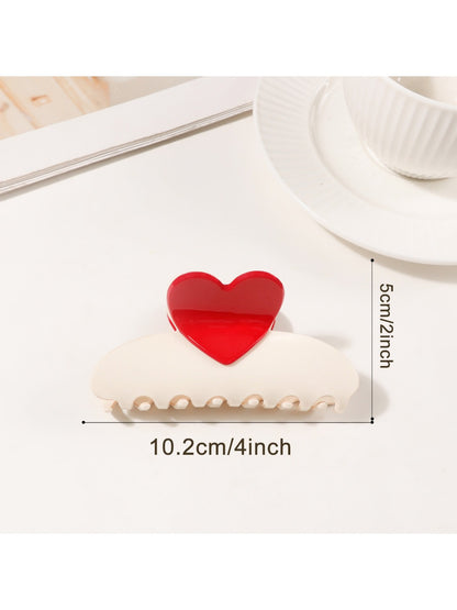 Beau - Valentine's Day Half Moon Hair Claw Clip