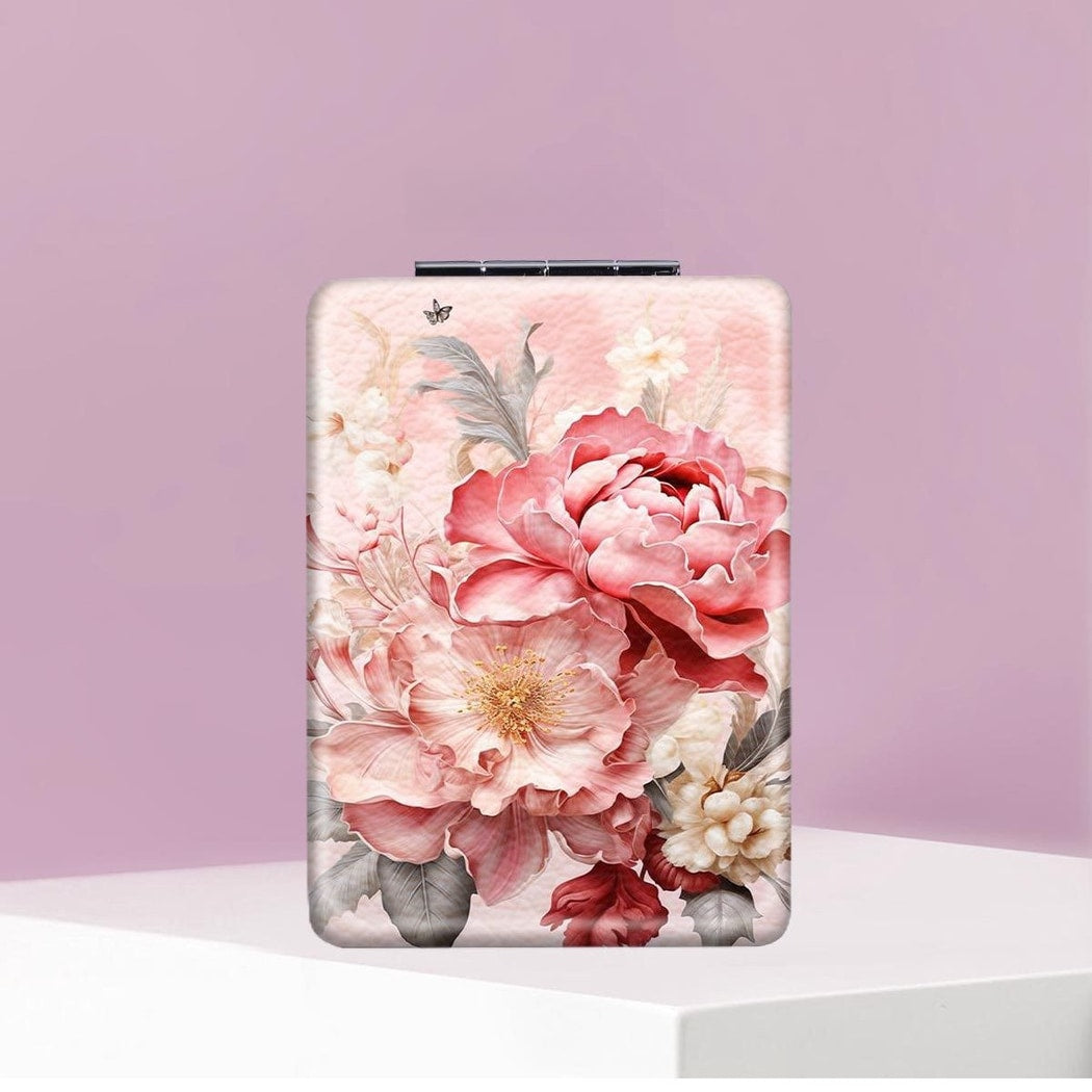Mirroray - Floral Folding Handheld Touch Up Makeup Mirror