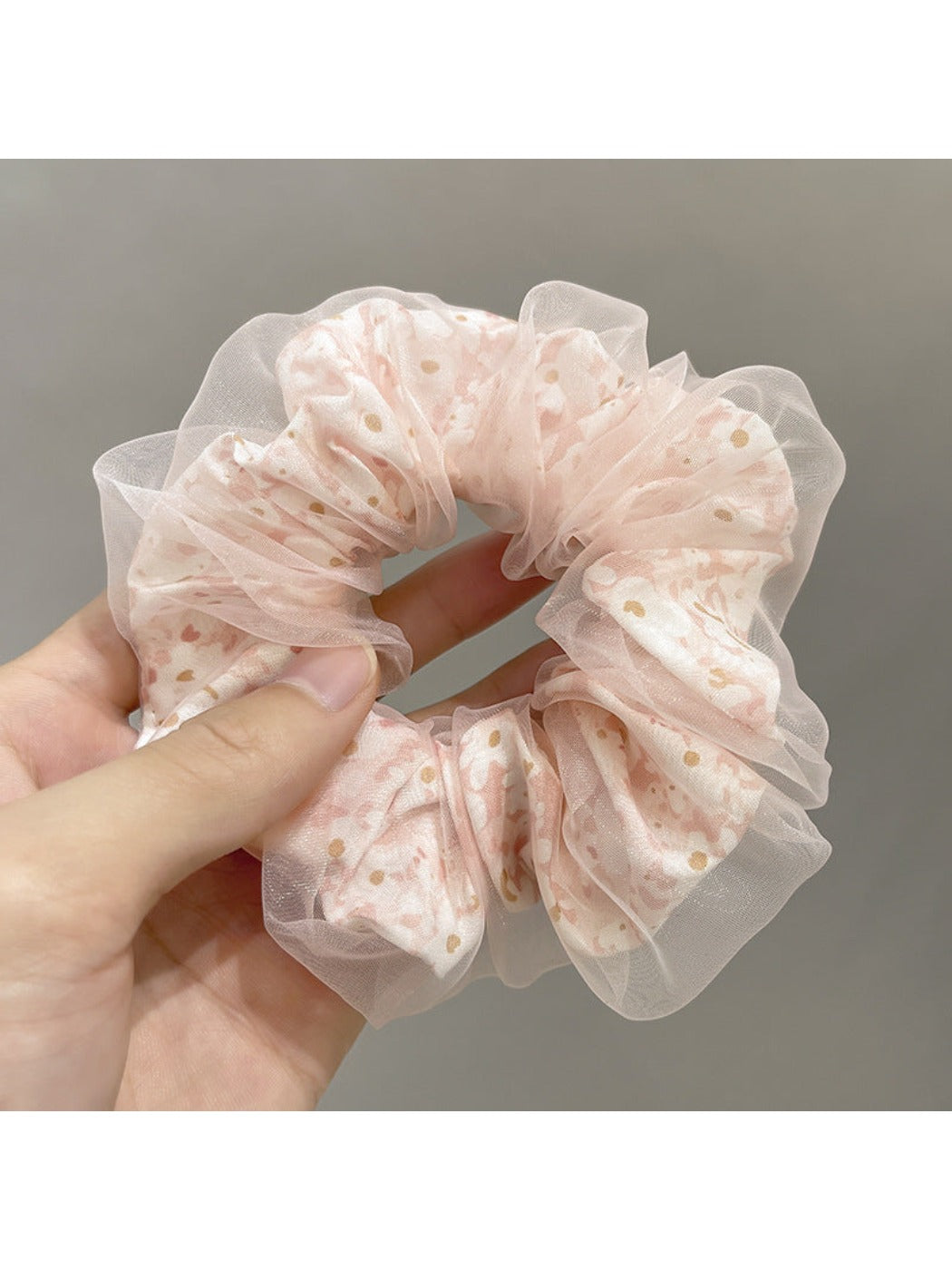 Gifty -  Double-Layer Mesh Daisy Scrunchies