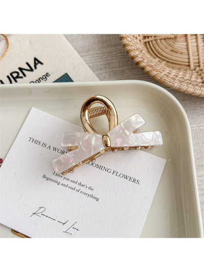 Beau - Geometric Bow Accent Hair Claw Clip