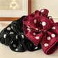 Gifty - Polka Dot Satin Gathered Scrunchie
