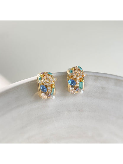 Earedge - Multicolor Small Geometric Stud