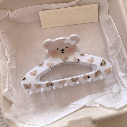 Beau - Cute Bear Pattern Acrylic Claw Hair Clip