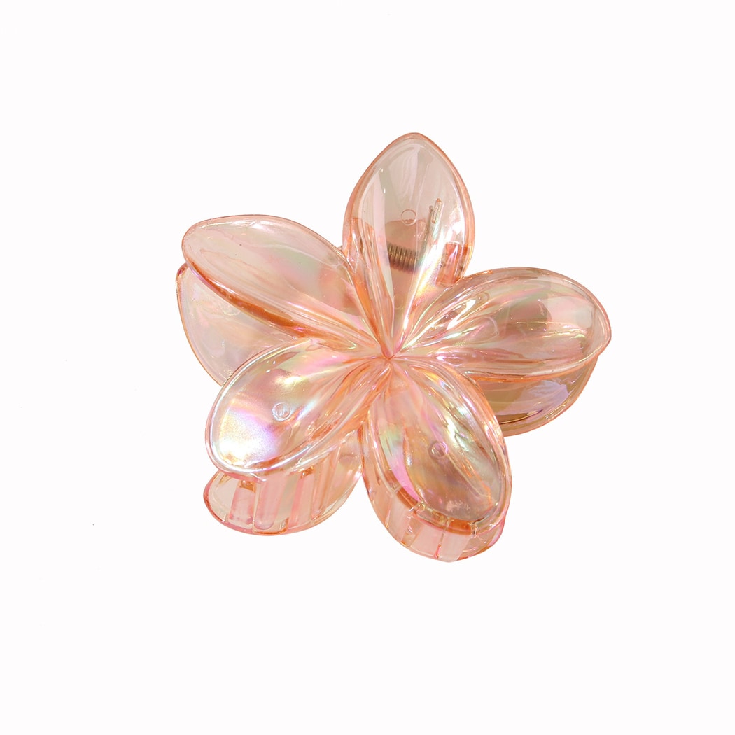 Beau - Plastic Flower Petal Lacquer Finish Claw Clip
