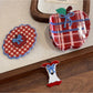 Beau - Vintage Red White Checkered Apple Hair Clip