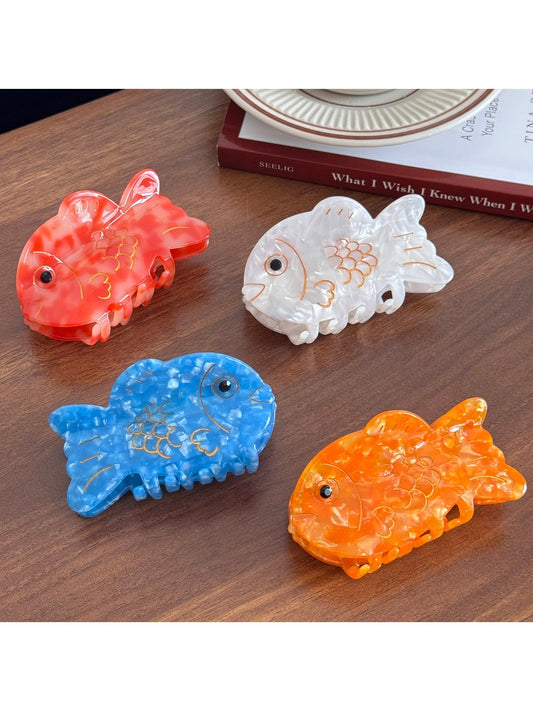 Beau - Cartoon Carp Design Acetate Hair Claw