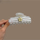 Beau - Dog Shape Striped Plastic Geometric Claw Clip