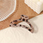 Beau - Leopard Print Openwork Half Circle Claw Clip