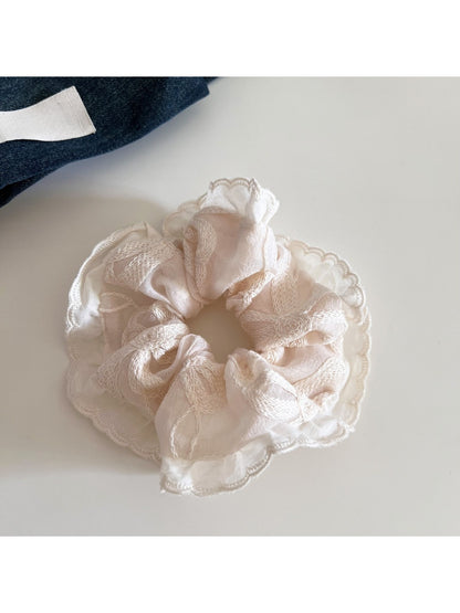 Gifty - Cute Lace Contrast Wide Scrunchie