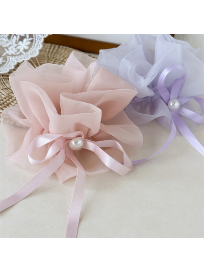 Gifty - Sheer Bow Ribbon Hair Scrunchie
