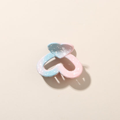 Beau - Gradient Heart Shape PS Alloy Claw Clip