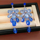 Earedge - Vintage Teardrop Floral Dangle Earrings