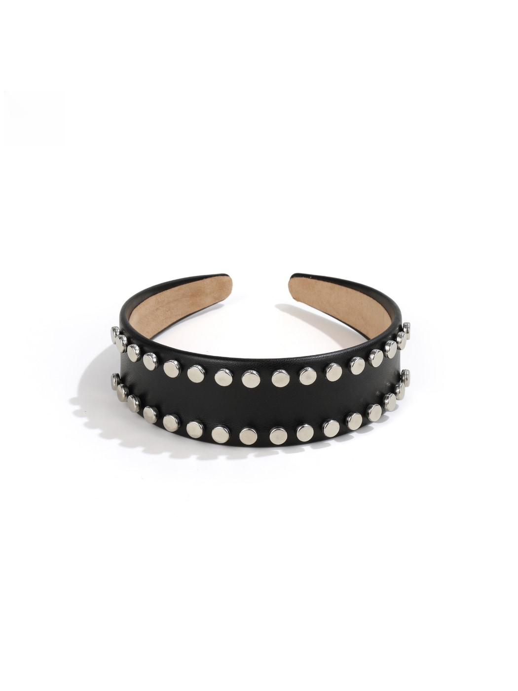 Gifty - PU Double Row Studded Geometric Headband