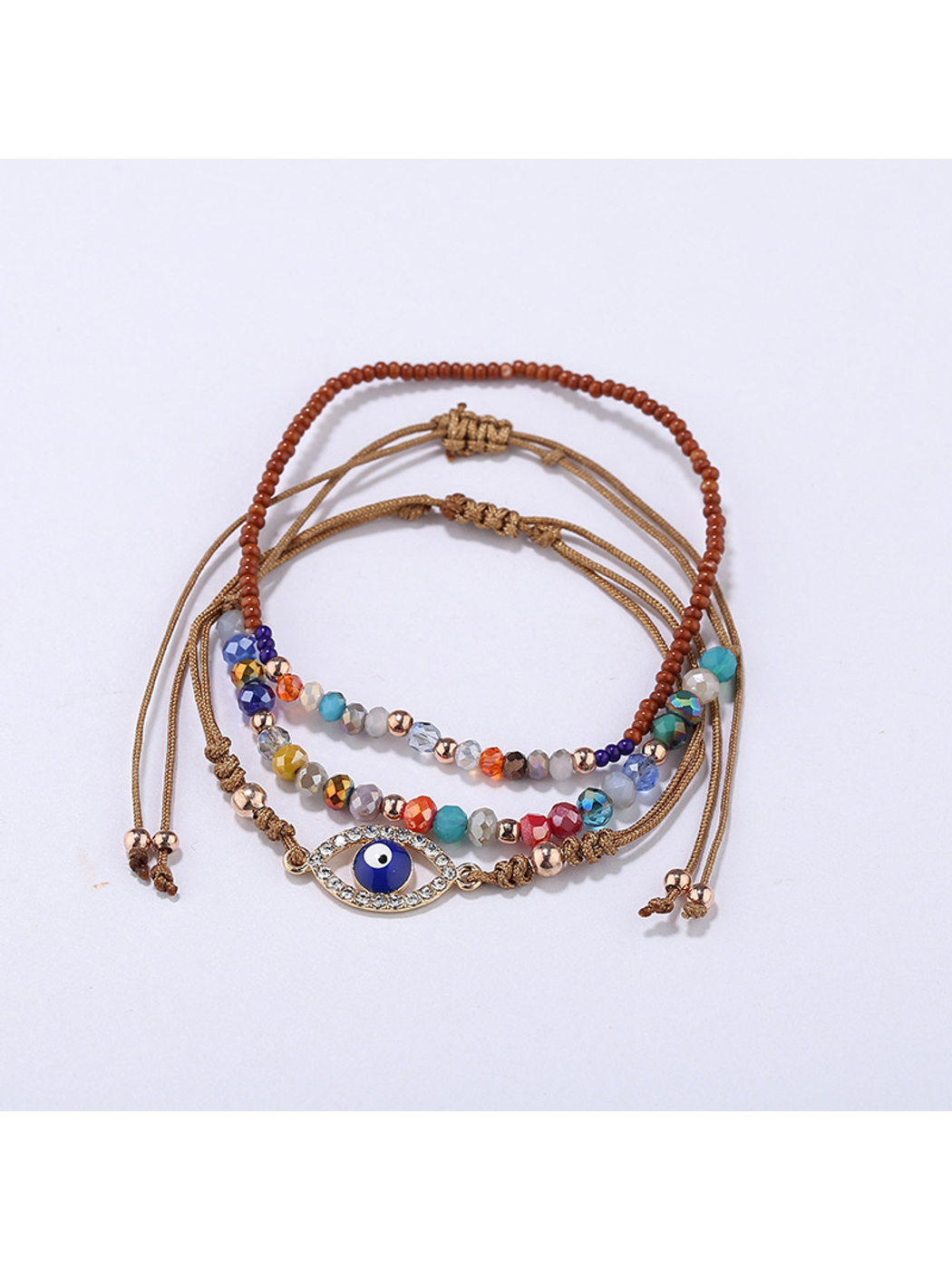 Lovra - Minimalist Stackable Eye Decorated Bracelet