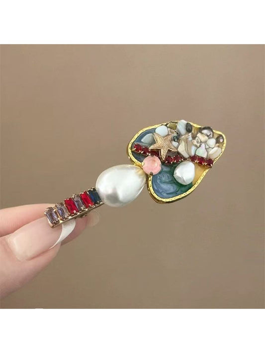 Beau - Oil-Painted Heart-Shaped Hair Clip