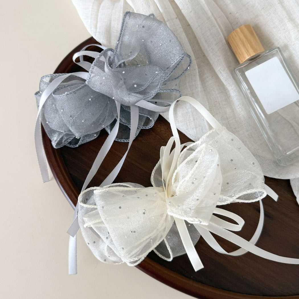 Beau - Sparkle Tulle Ribbon Bow Banana Clip