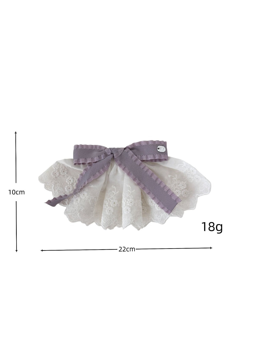 Beau - Layered Lace Bow Accent Hair Clip