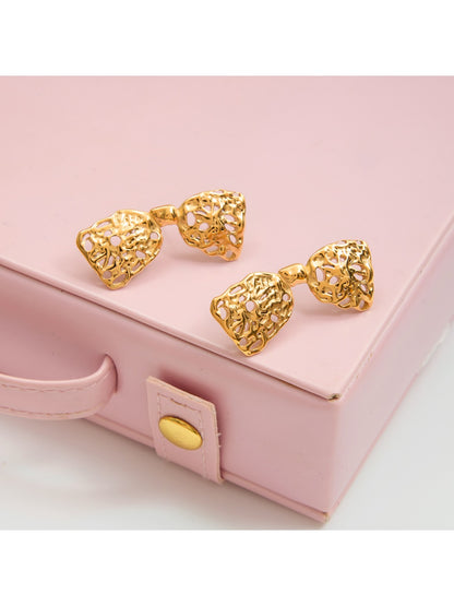 Earedge - Delicate Cut Out Bow Earrings