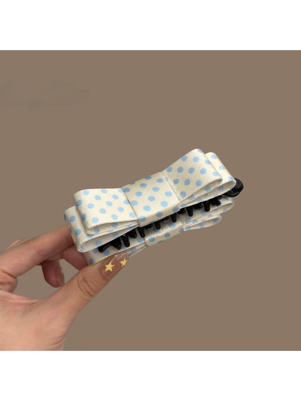 Beau - Bow Detail Polka Dot Banana Clip