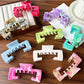 Beau - Open Square Marbled Finish Hair Claw Clip