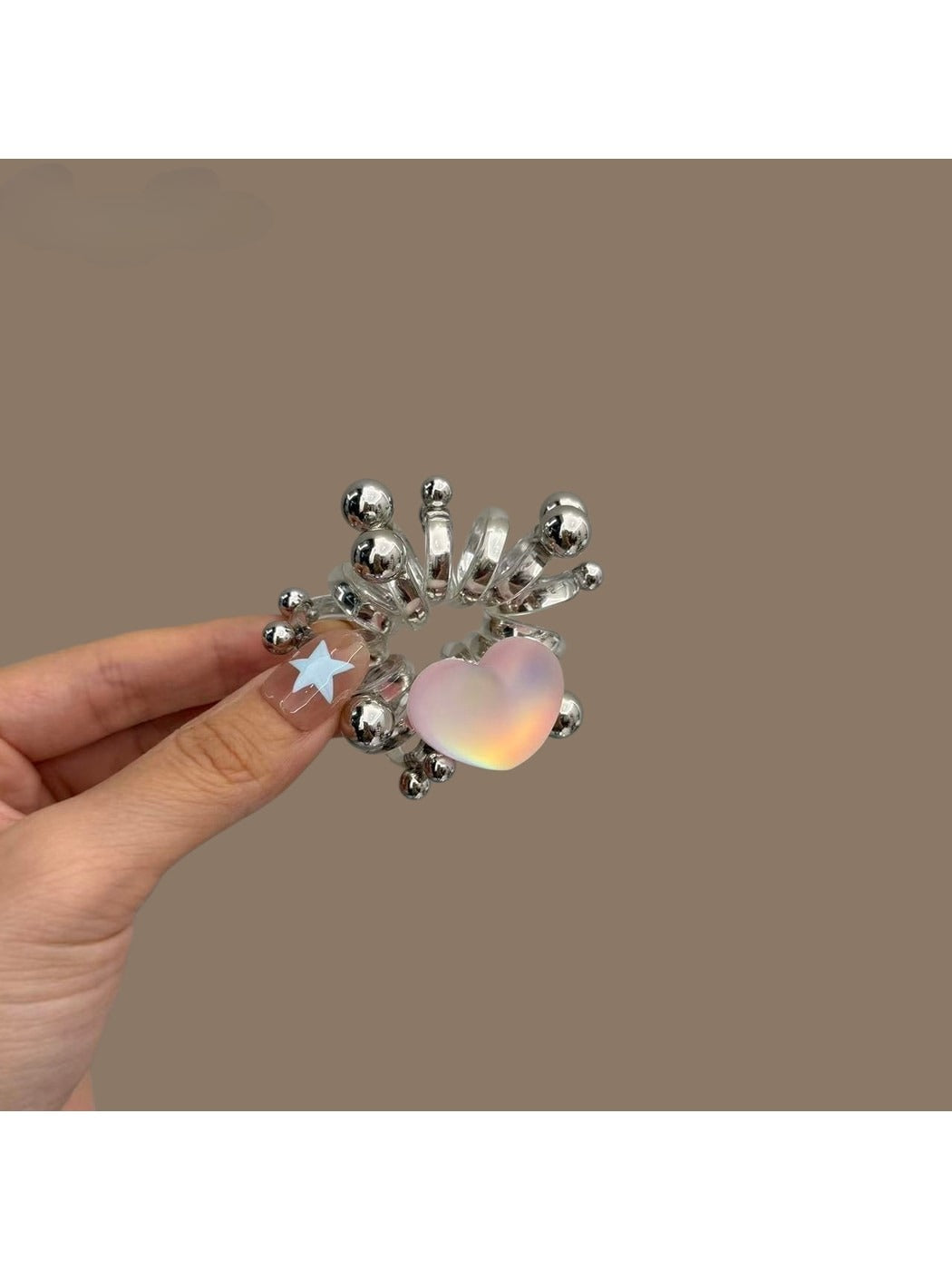 Gifty - Sweet Heart Detail Coil Plastic Hair Tie